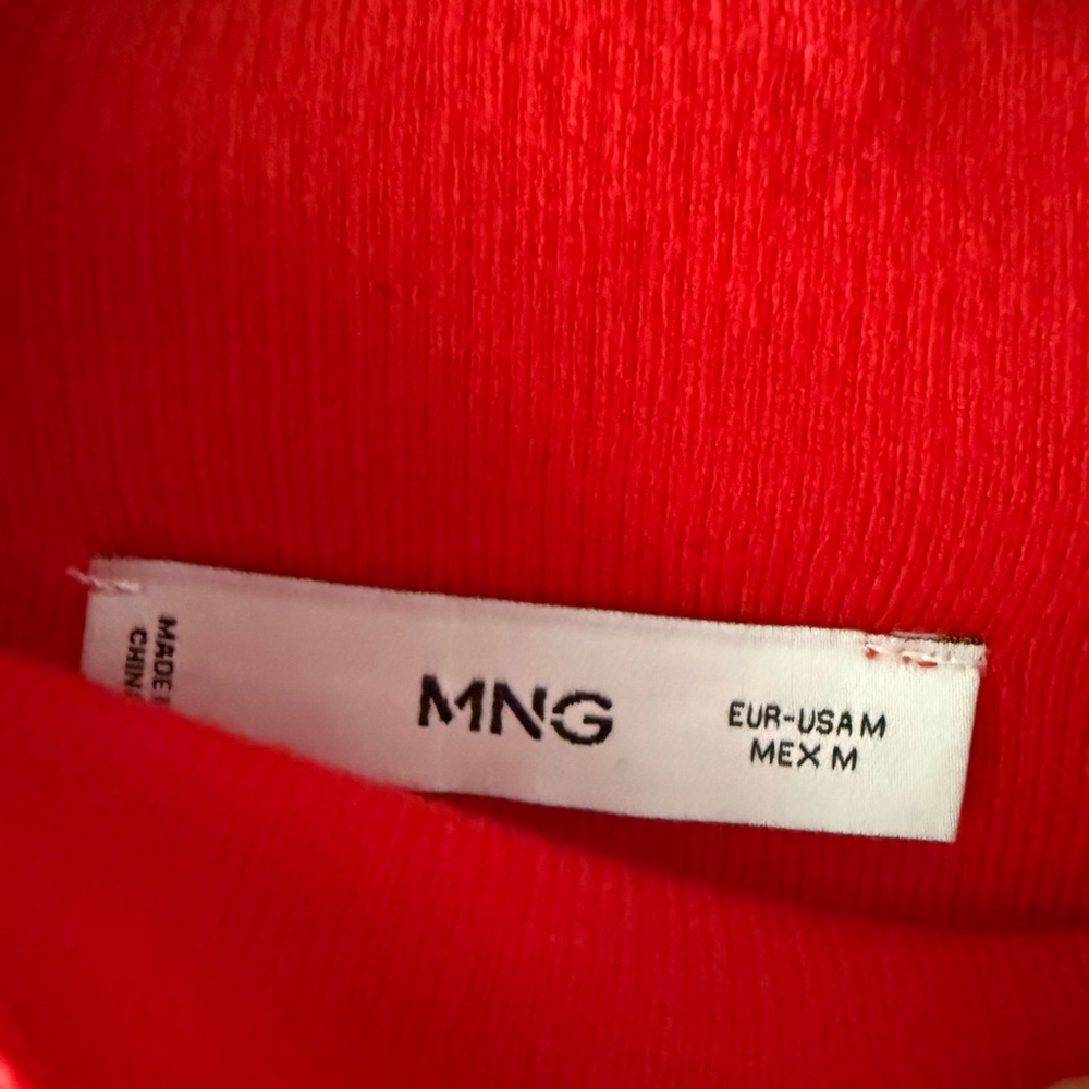 Mango Vibrant Red Turtleneck Sweater - Picture 3 of 6